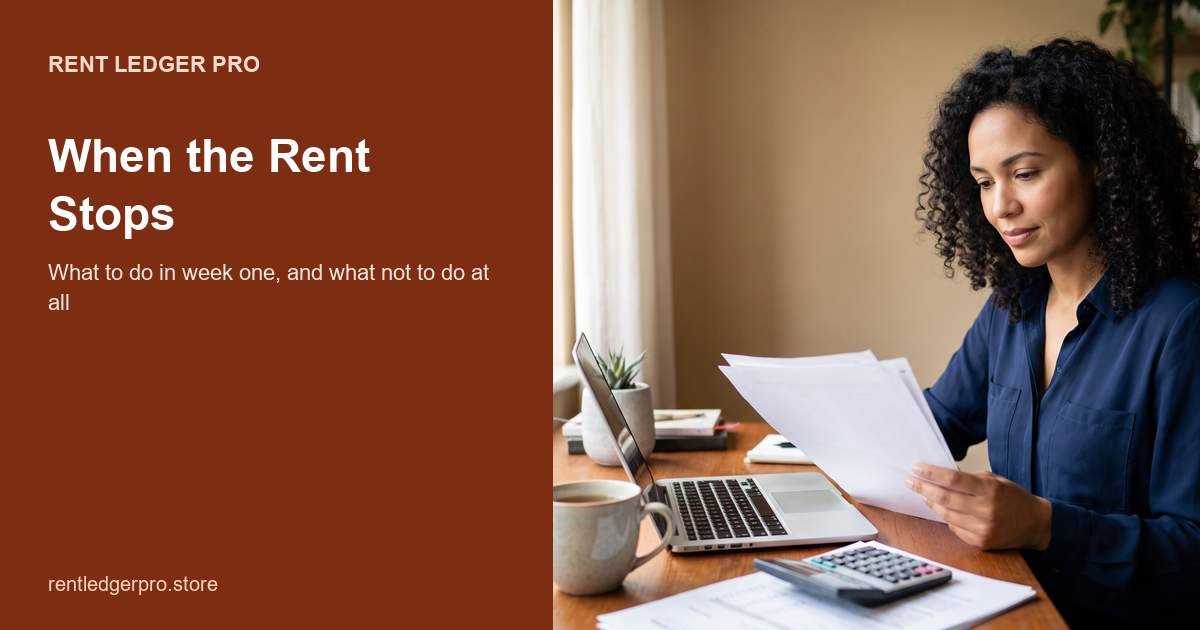 When the Rent Stops: What to Do in Week One