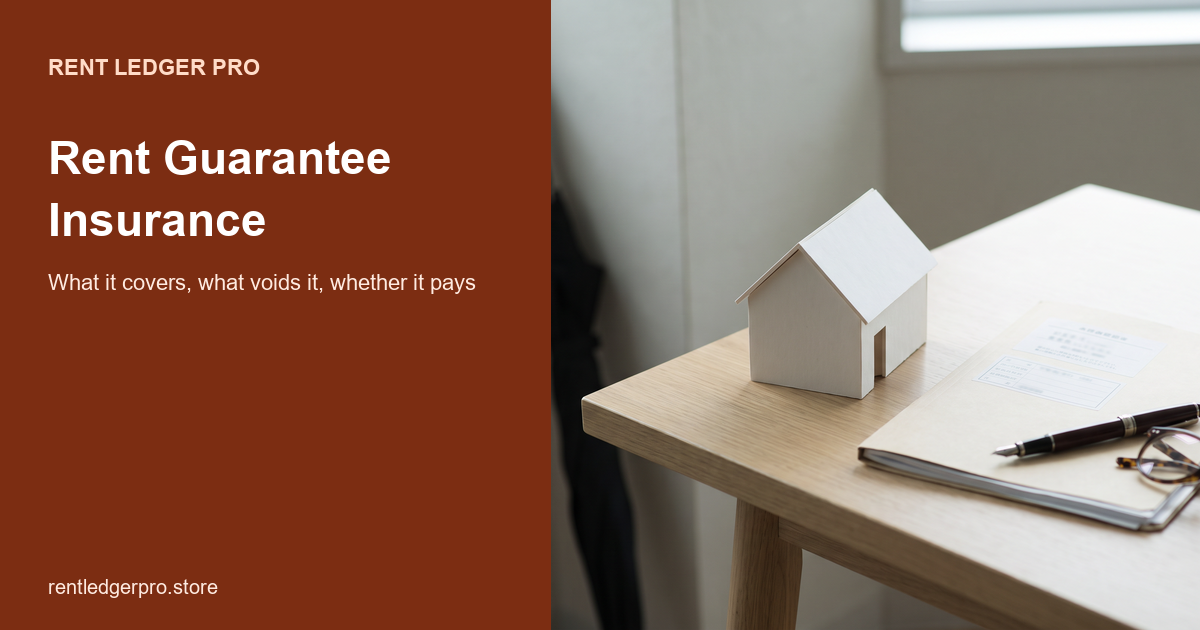 Rent Guarantee Insurance: What It Covers, What Voids It, Whether It Pays